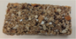 Granola bar with various ingredients on a white background
